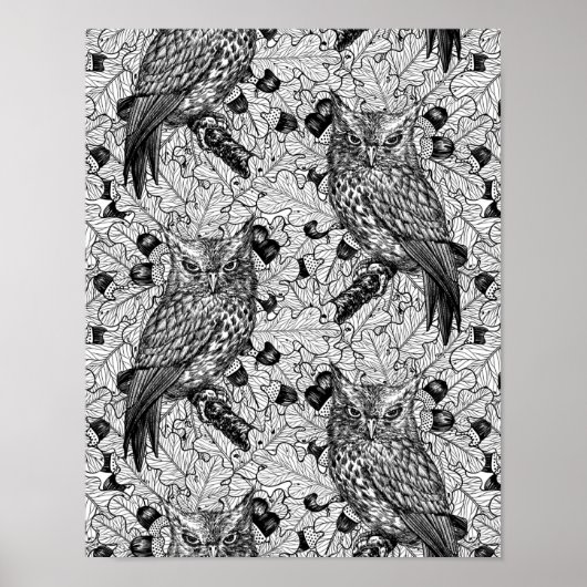 Eigenaar van de eikenboom, zwart-wit poster (Voorkant)