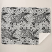 Eigenaar van de eikenboom, zwart-wit sherpa deken (Voorkant (horizontaal))