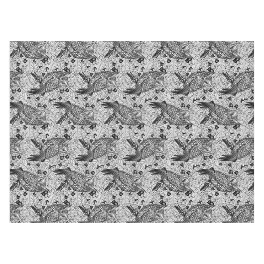 Eigenaar van de eikenboom, zwart-wit tafelkleed (Voorkant (Horizontaal))