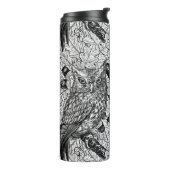 Eigenaar van de eikenboom, zwart-wit thermosbeker (Gedraaid links)