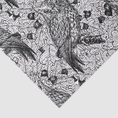 Eigenaar van de eikenboom, zwart-wit tissuepapier (Detail)