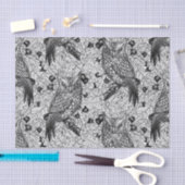 Eigenaar van de eikenboom, zwart-wit tissuepapier (Craft)