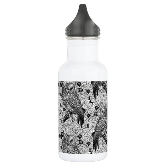 Eigenaar van de eikenboom, zwart-wit waterfles  (Links)