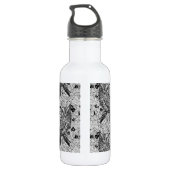 Eigenaar van de eikenboom, zwart-wit waterfles (Achterkant)