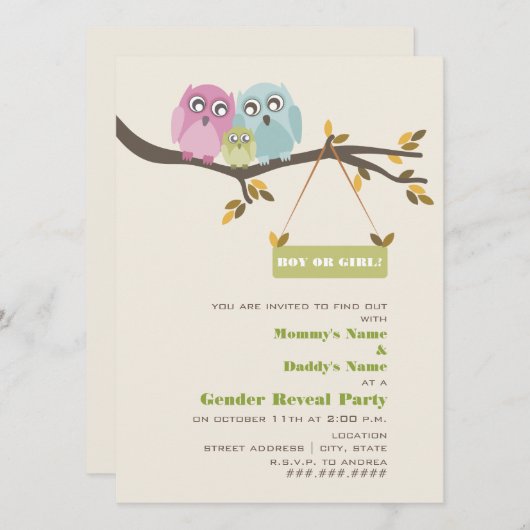 Eigenaar van de najaars Uitnodiging van de Geslach (Voorkant / Achterkant)