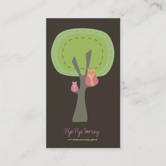 Eigenaar van de online online winkelprofielkaart visitekaartje (Voorkant)