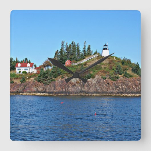 Eigenaar van de vuurtoren van Maine Wall Clock Vierkante Klok (Voorkant)