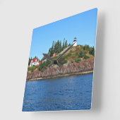 Eigenaar van de vuurtoren van Maine Wall Clock Vierkante Klok (Hoek)