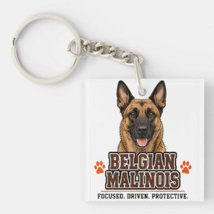 🐾 Eigenaar van een Belgische Malinois Familie tro Sleutelhanger