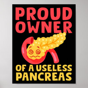 Eigenaar van een nutteloos pancreas type 1 diabete poster