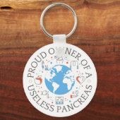 Eigenaar van een nutteloze pancreas sleutelhanger (Voorkant)