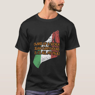 Eigenaar van een verwende Italiaanse Greyhound Gra T-shirt
