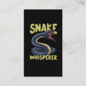 Eigenaar van Funny Snake Whisperer Animal Reptile Visitekaartje (Voorkant)