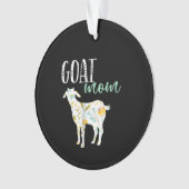Eigenaar van geit-mam Floral Pet Goat Ornament (voorkant)