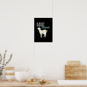 Eigenaar van geit-mam Floral Pet Goat Poster (Keuken)