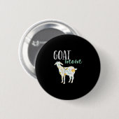 Eigenaar van geit-mam Floral Pet Goat Ronde Button 5,7 Cm (Voorkant /achterkant)