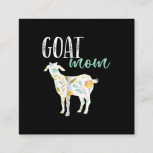 Eigenaar van geit-mam Floral Pet Goat Vierkante Visitekaartje