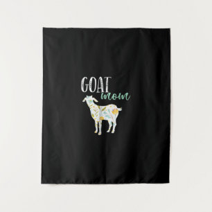 Eigenaar van geit-mam Floral Pet Goat Wandkleed