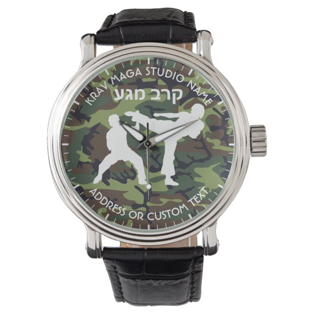 Eigenaar van het Israëlische gevechtssysteem Krav  Horloge (Voorkant)