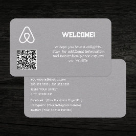 EIGENAAR VAN HET ONROEREND GOED Airbnb Custom QR Visitekaartje