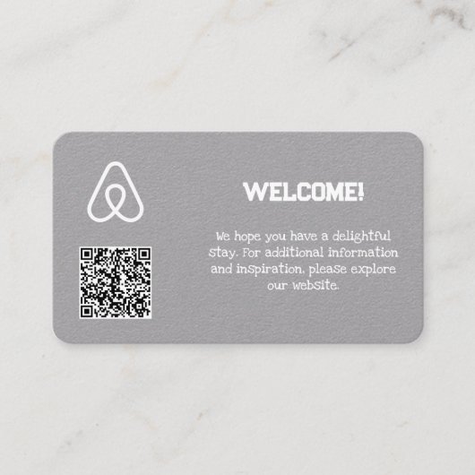 EIGENAAR VAN HET ONROEREND GOED Airbnb Custom QR Visitekaartje (Voorkant)