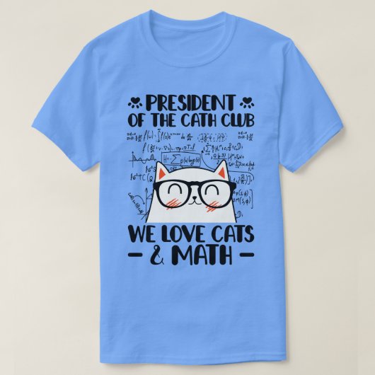 Eigenaar van katwiskundigen Kat Math Formule T-shirt (Design voorkant)