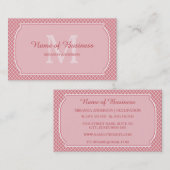 Eigenaar van Pink Monogram Boutique Visitekaartje (Voorkant / Achterkant)