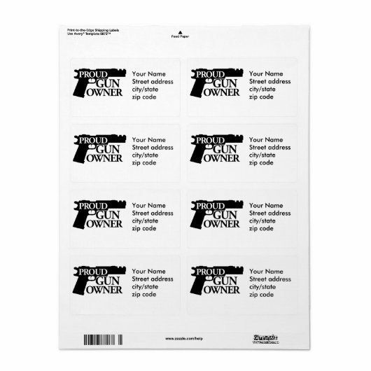 Eigenaar van Pistool van groep Etiket (Full Sheet)