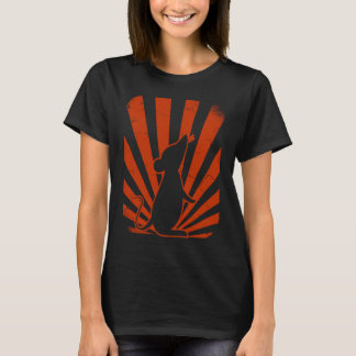 Eigenaar van Rat Retro Heart Mouse Rodent Rat T-shirt