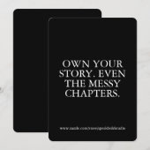 Eigenaar van uw verhaal Kaart, Inspirerend Custom  Feestdagenkaart (Voorkant / Achterkant)