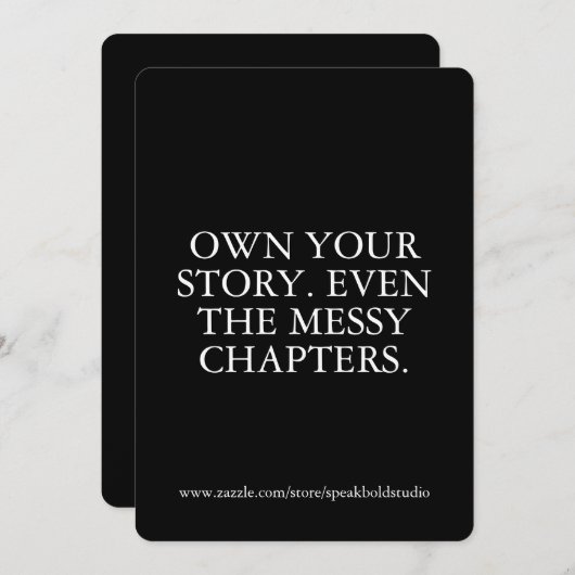 Eigenaar van uw verhaal Kaart, Inspirerend Custom  Feestdagenkaart (Voorkant / Achterkant)