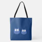 Eigenaar van vogels Funny Cute Blue Cartoon Animal Tote Bag (Voorkant)