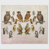  eigenaar van vogels Wilde dieren Kunst Collage Cadeaupapier (Vlak)