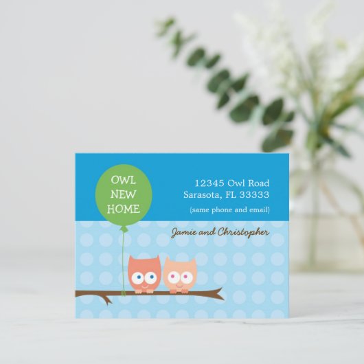 Eigenaar Verplaatsingskaart Aankondiging (Staand voorkant)