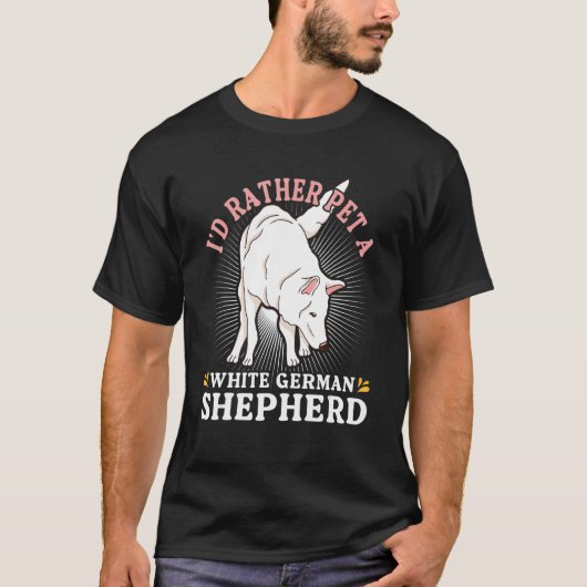 Eigenaar witte Duitse herder T-shirt (Voorkant)