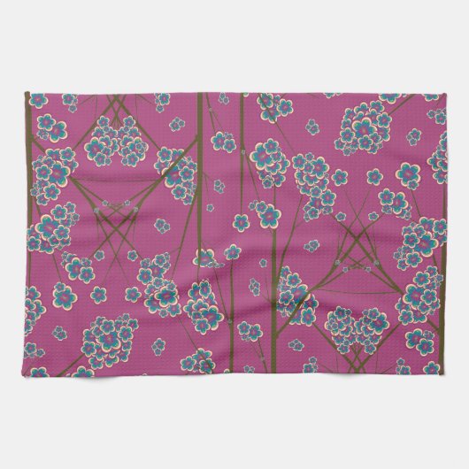 eigenaardige takken Boysenberry keukenhanddoek (Horizontaal)