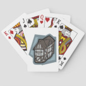 Eigenaardige Tudor huis Middeleeuwse architectuur Pokerkaarten (Achterkant)