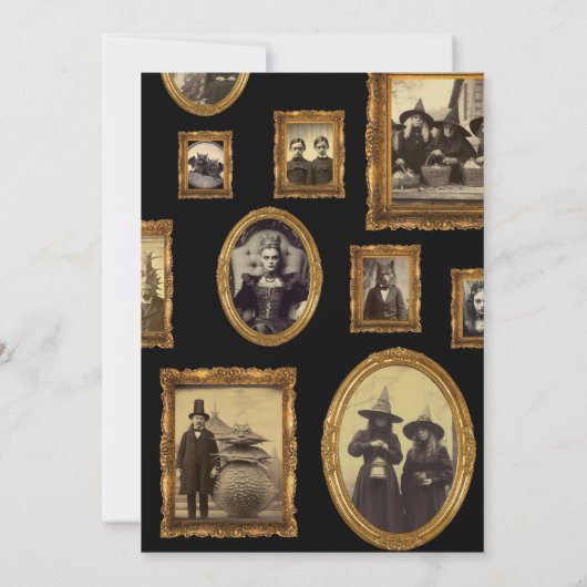  eigenaardigheden Spooky Halloween Party Kaart (Achterkant)