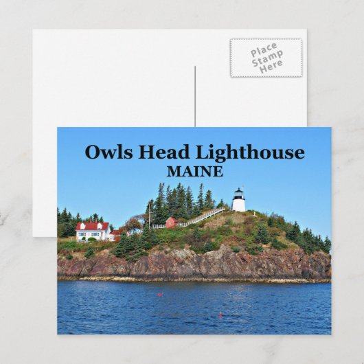 Eigenaards vuurtoren, Maine Briefkaart (Voorkant / Achterkant)