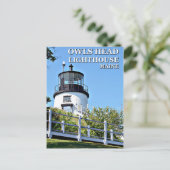 Eigenaards vuurtoren, Maine Briefkaart (Staand voorkant)