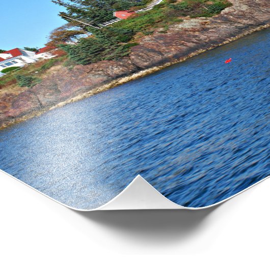 Eigenaards vuurtoren, Maine Foto Foto Afdruk (Hoek)