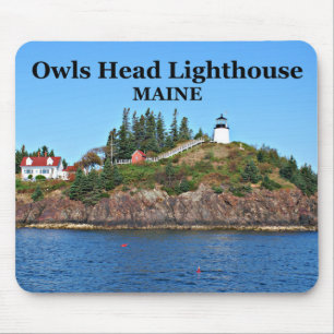 Eigenaards vuurtoren, Maine Mousepad Muismat