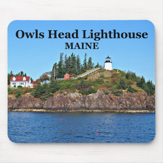 Eigenaards vuurtoren, Maine Mousepad Muismat (Voorkant)
