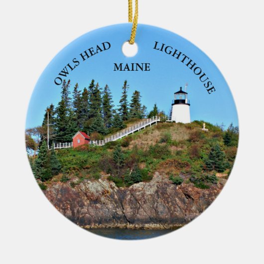 Eigenaards vuurtoren, Maine Ornament (Voorkant)
