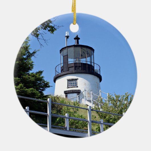 Eigenaards vuurtoren, Maine Ornament (Achterkant)