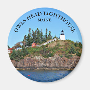 Eigenaards vuurtoren, Maine Round Magnet