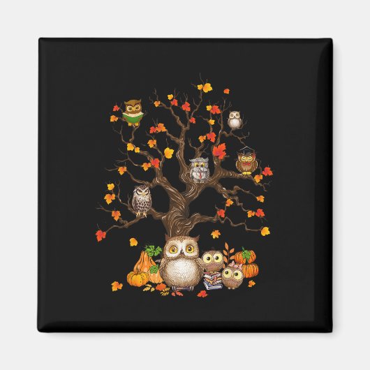 Eigenaars bladeren Herfst herfst Pumpkin Halloween Magneet (Voorkant)