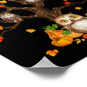Eigenaars bladeren Herfst herfst Pumpkin Halloween Poster (Hoek)