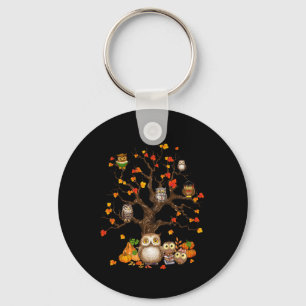 Eigenaars bladeren Herfst herfst Pumpkin Halloween Sleutelhanger