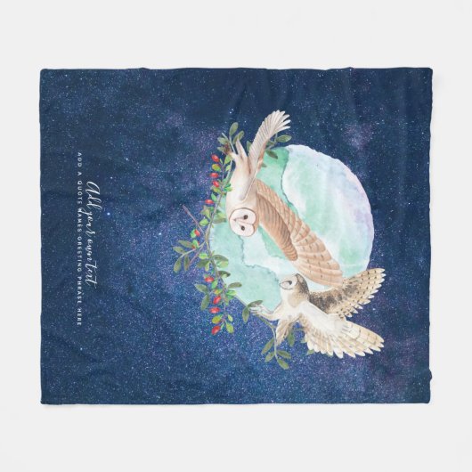 Eigenaars gepersonaliseerd fleece deken (Voorkant (Horizontaal))